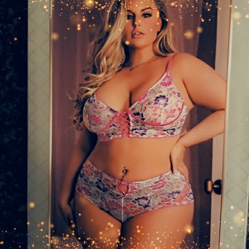 Pink and purple lingerie